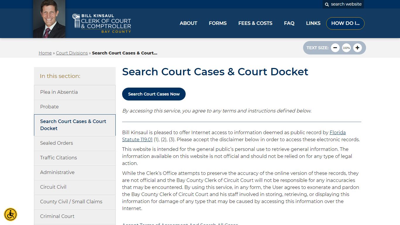 Search Court Cases & Court Docket - Bay County Clerk of Court